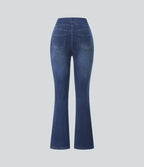 High-Waisted Stretch Bootcut Jeans