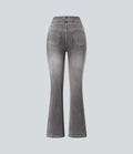 High-Waisted Stretch Bootcut Jeans