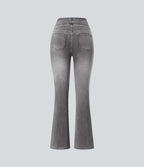 High-Waisted Stretch Bootcut Jeans