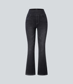 High-Waisted Stretch Bootcut Jeans