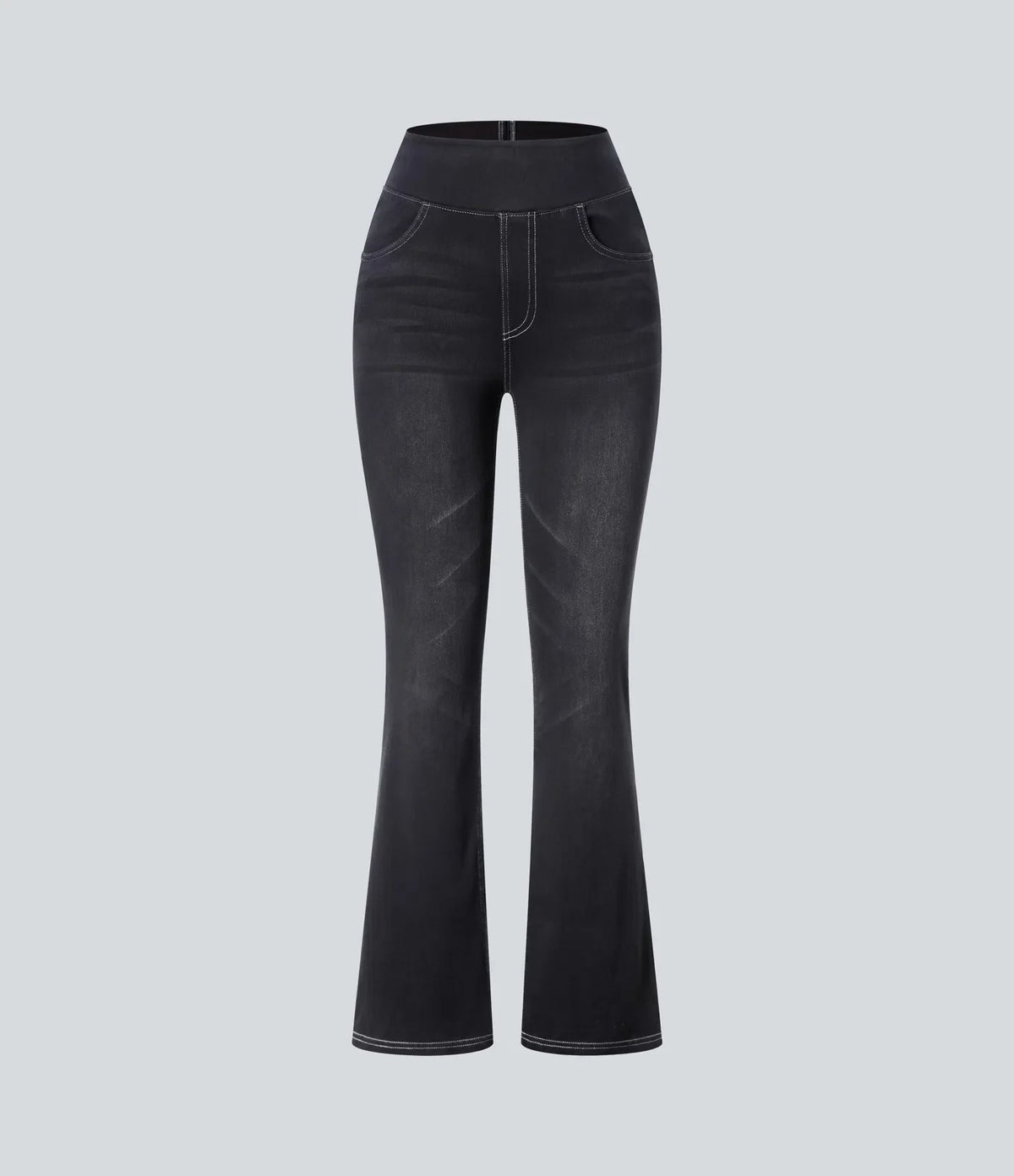 High-Waisted Stretch Bootcut Jeans