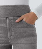 High-Waisted Stretch Bootcut Jeans