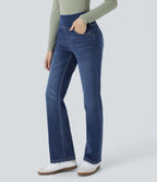 High-Waisted Stretch Bootcut Jeans
