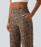 High-Waisted Leopard-Print Joggers – Tan Leopard