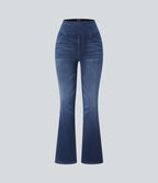 High-Waisted Stretch Bootcut Jeans