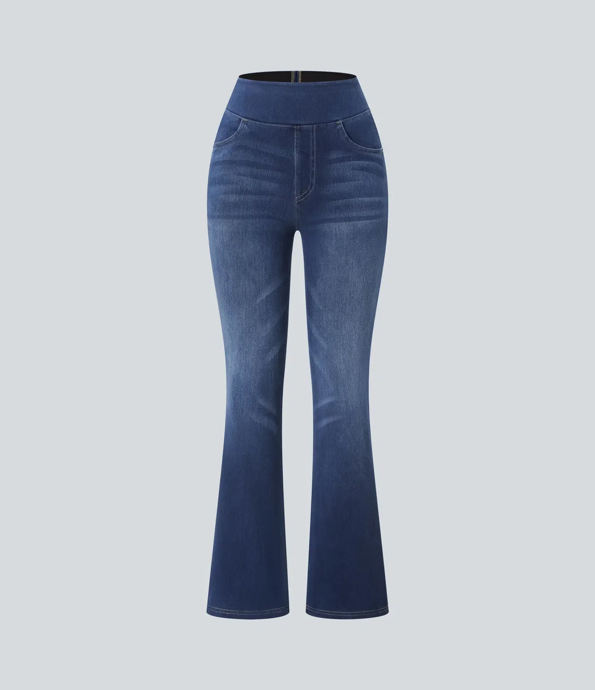 High-Waisted Stretch Bootcut Jeans