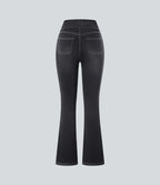 High-Waisted Stretch Bootcut Jeans