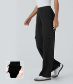 Mid-Rise Straight-Leg Cargo Jeans
