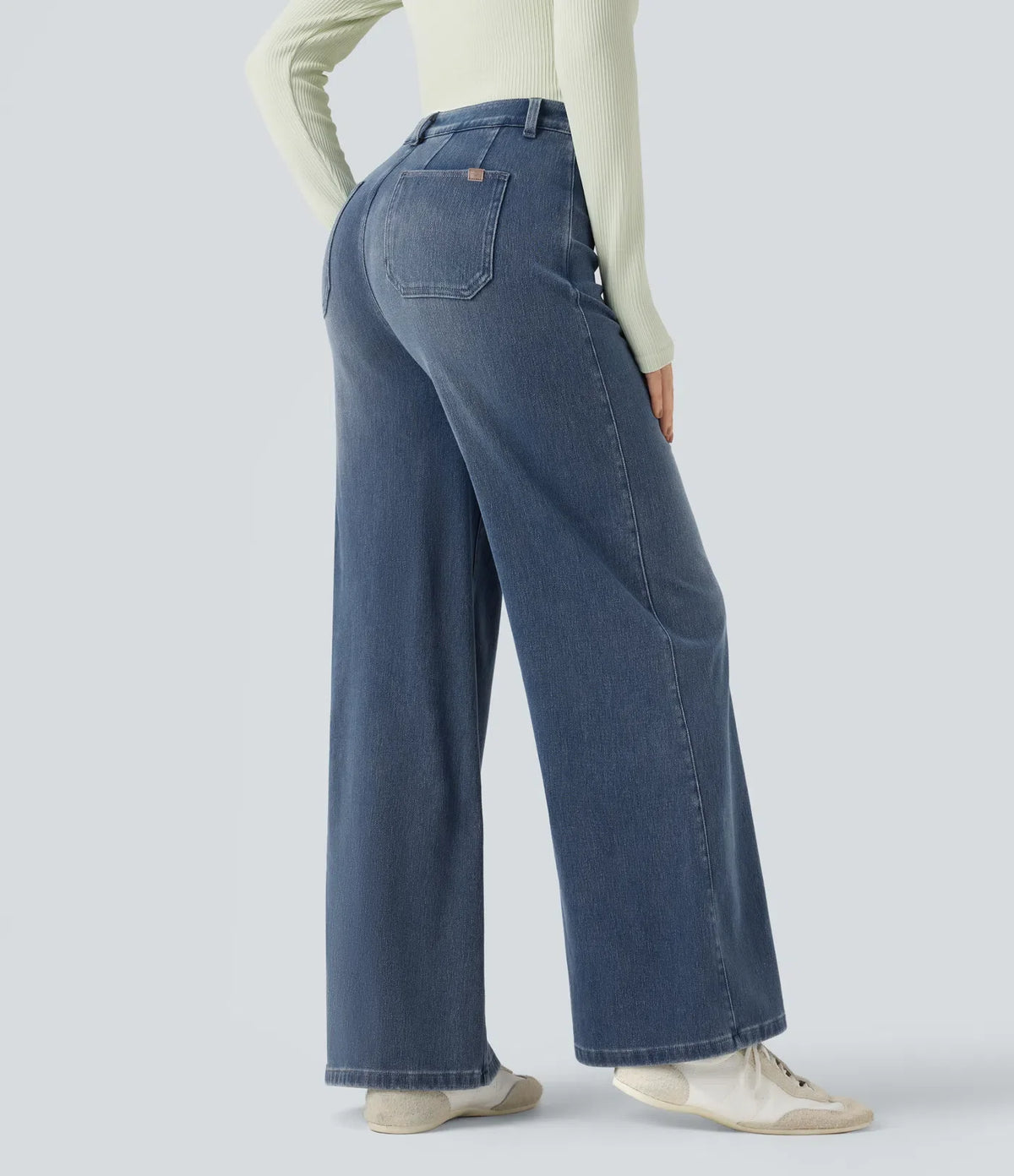 Sculpting Wide-Leg Stretch Jeans