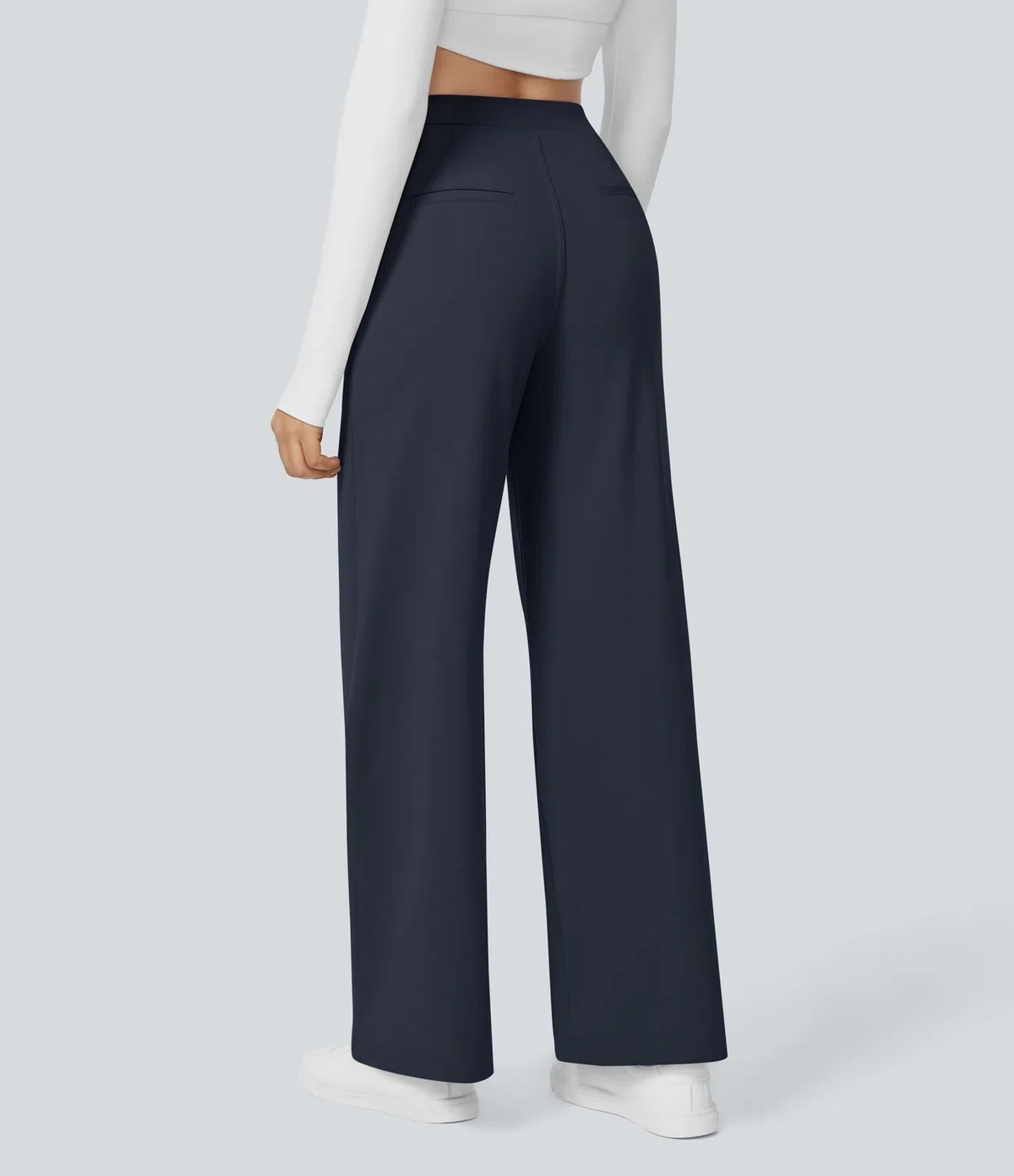 Elegant Stretch Trousers with Pockets