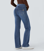 High-Waisted Stretch Bootcut Jeans