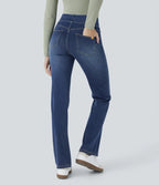 High-Waisted Stretch Bootcut Jeans