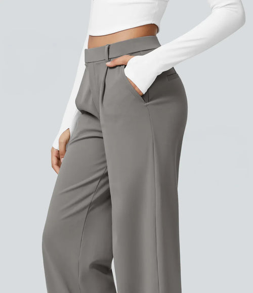 Elegant Stretch Trousers with Pockets
