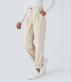 Straight-Leg Corduroy Trousers with Pockets
