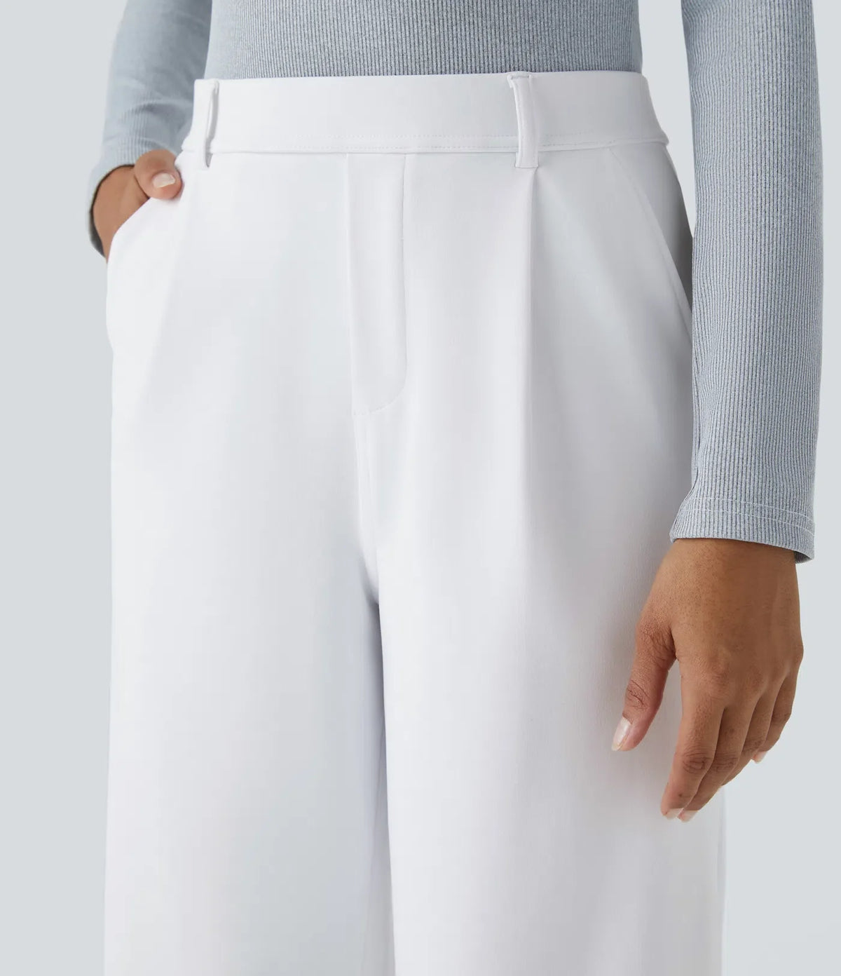 Elegant Stretch Trousers with Pockets