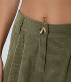 Straight-Leg Corduroy Trousers with Pockets