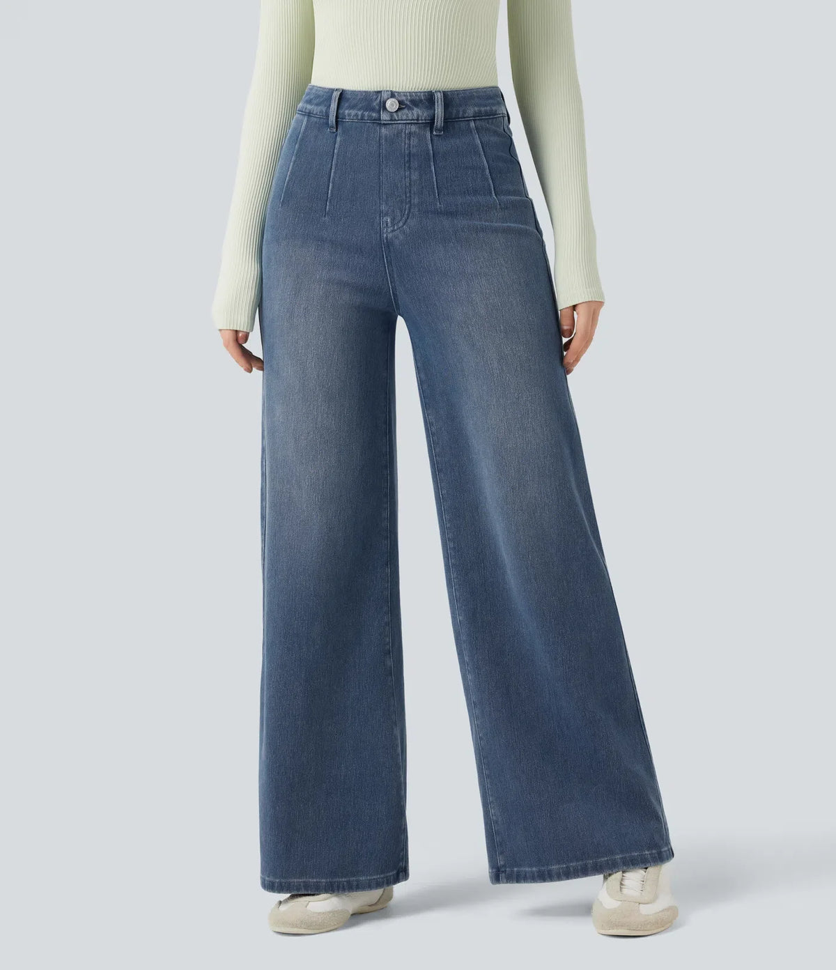 Sculpting Wide-Leg Stretch Jeans
