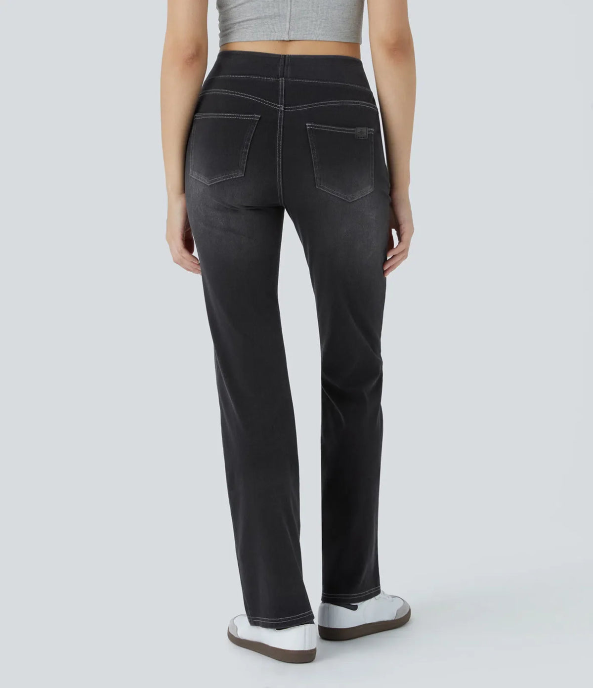High-Waisted Stretch Bootcut Jeans
