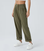 Straight-Leg Corduroy Trousers with Pockets
