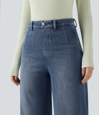 Sculpting Wide-Leg Stretch Jeans