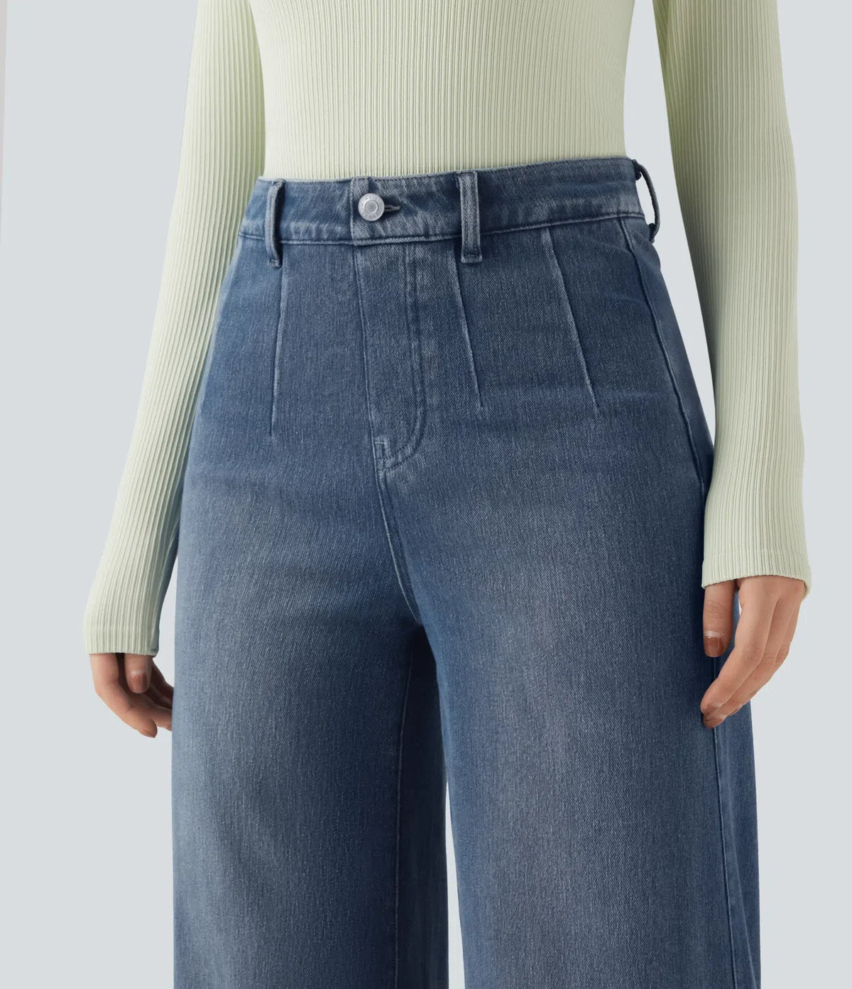 Sculpting Wide-Leg Stretch Jeans