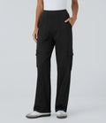 Mid-Rise Straight-Leg Cargo Jeans
