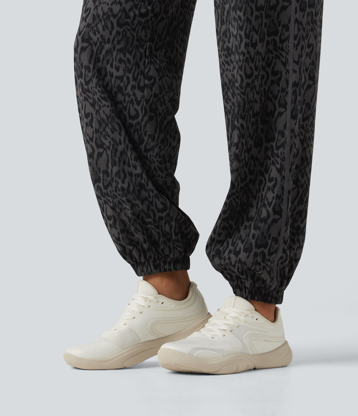 High-Waisted Leopard-Print Joggers – Shadow Leopard