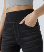 High-Waisted Stretch Bootcut Jeans