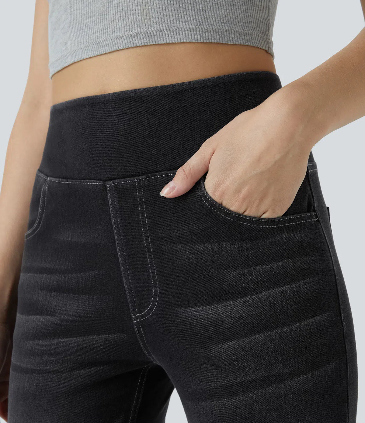 High-Waisted Stretch Bootcut Jeans