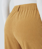 Straight-Leg Corduroy Trousers with Pockets