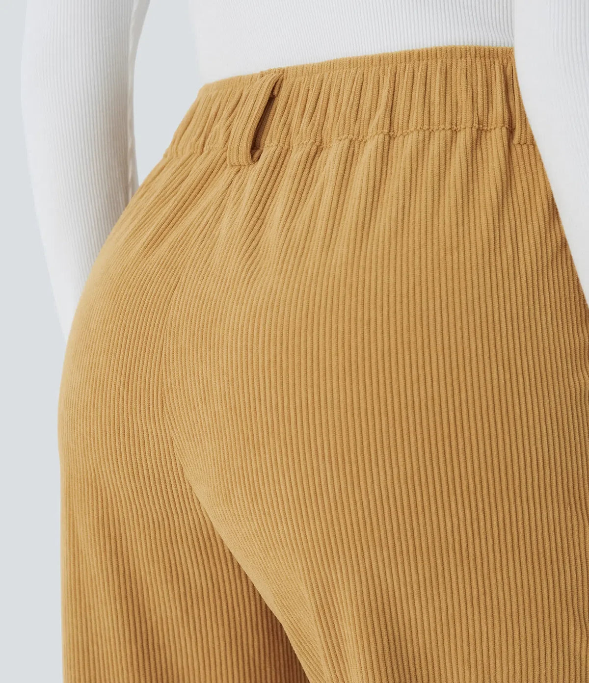 Straight-Leg Corduroy Trousers with Pockets