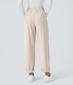 Straight-Leg Corduroy Trousers with Pockets