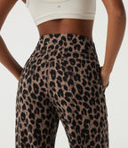 High-Waisted Leopard-Print Joggers – Toffee Leopard