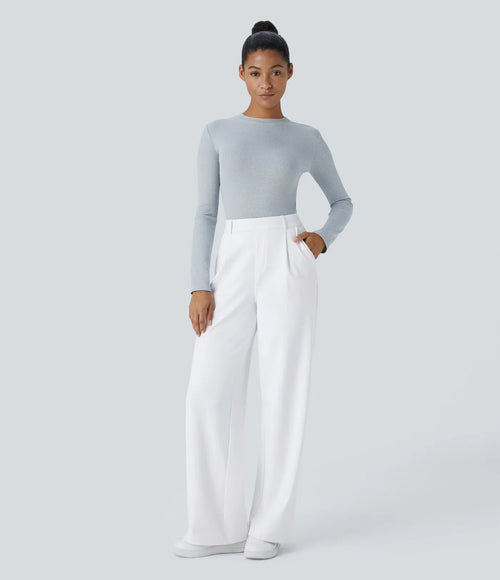 Elegant Stretch Trousers with Pockets