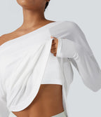 One-Shoulder Long-Sleeve Top