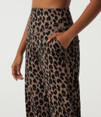 High-Waisted Leopard-Print Joggers – Toffee Leopard