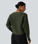 Boat-Neck Batwing Jumper