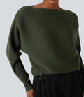 Boat-Neck Batwing Jumper