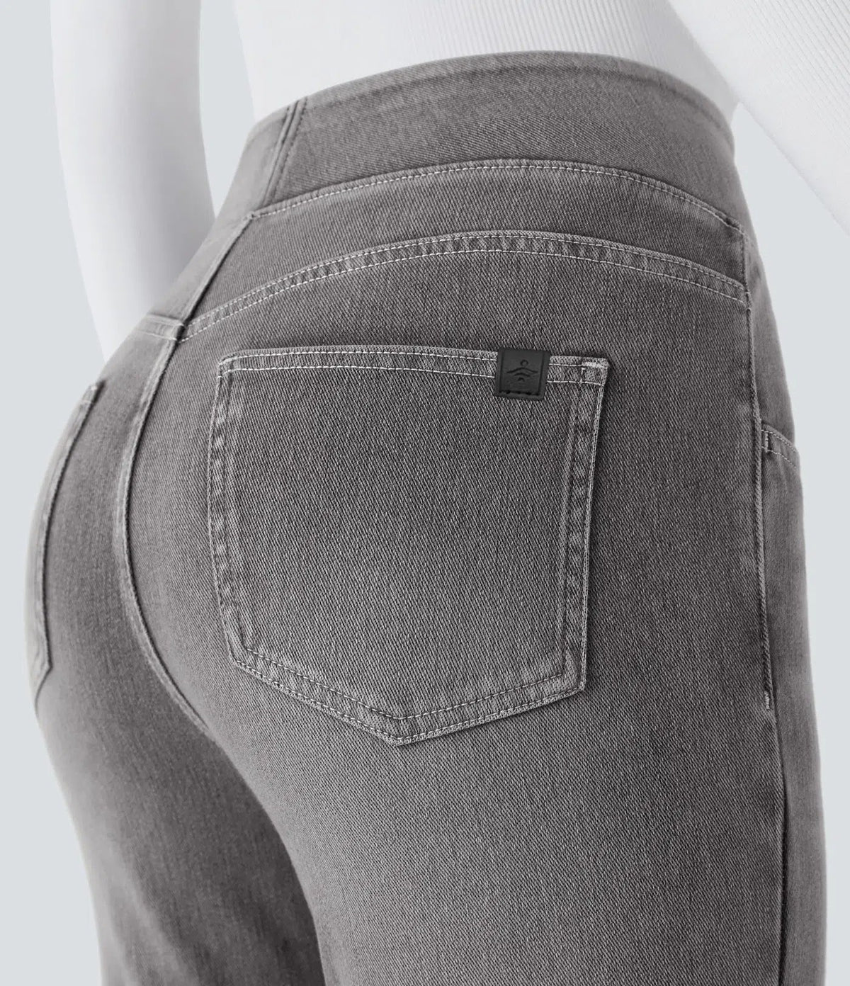 High-Waisted Stretch Bootcut Jeans
