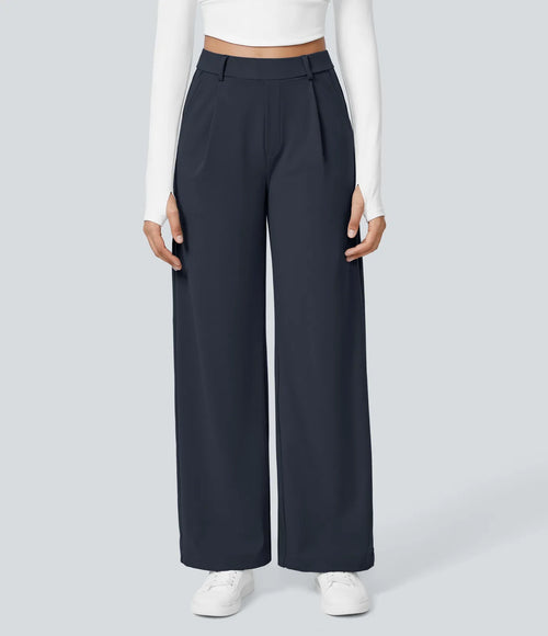 Elegant Stretch Trousers with Pockets