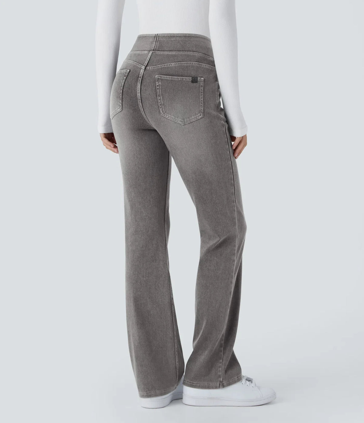 High-Waisted Stretch Bootcut Jeans