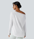One-Shoulder Long-Sleeve Top