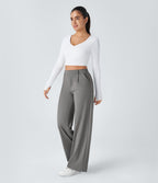 HaloTek Air High-Waisted Straight-Leg Trousers