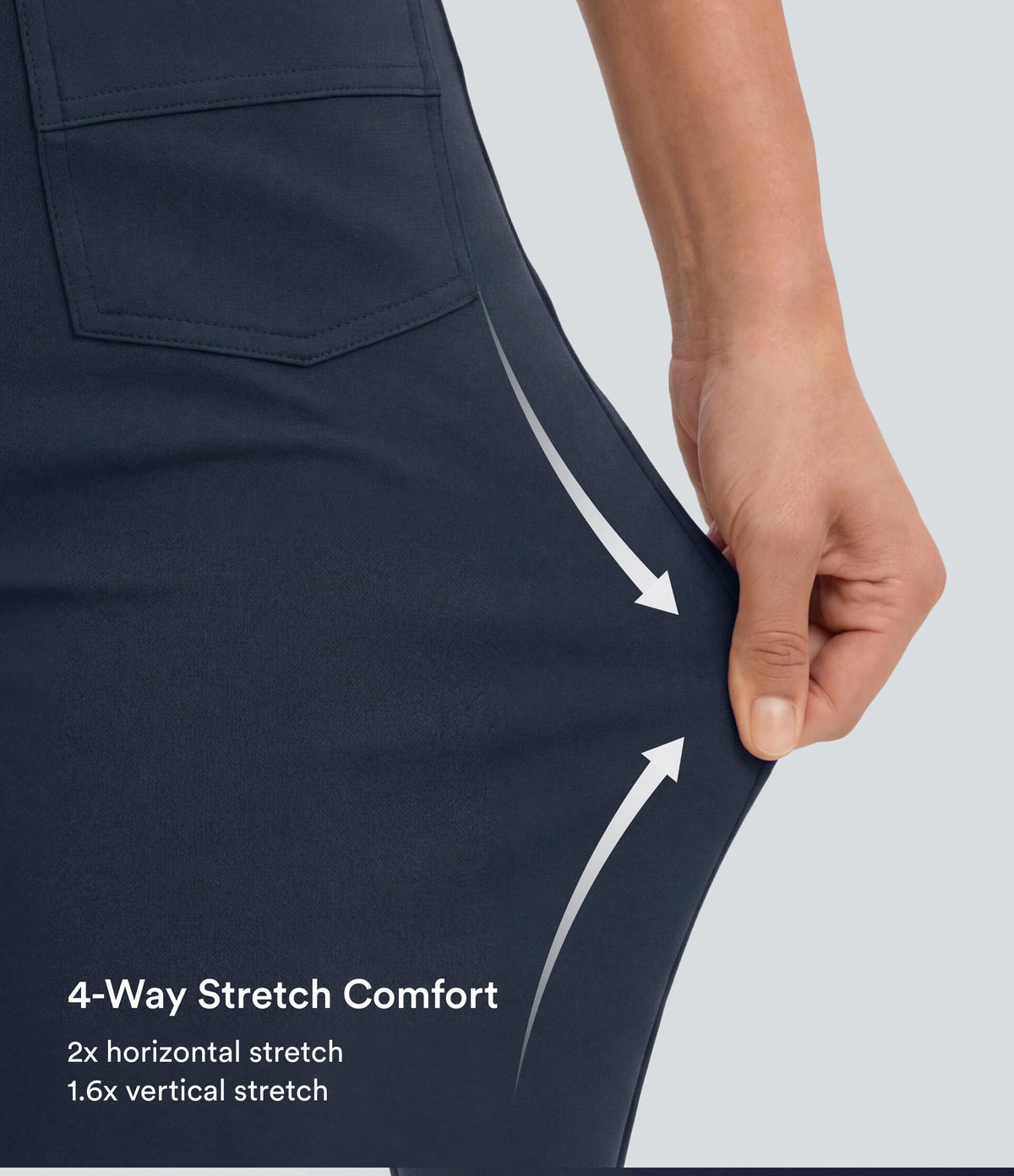 High-Waisted Button-Detail Straight-Leg Trousers – Navy
