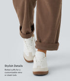 Straight-Leg Corduroy Trousers with Pockets