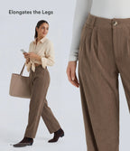 Straight-Leg Corduroy Trousers with Pockets